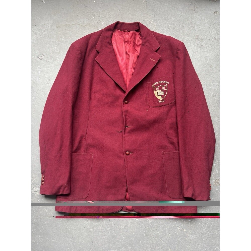 Vintage 1940 Cornell University Blazer Red 44